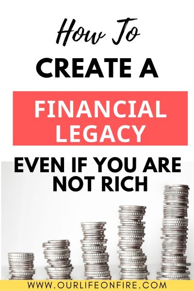 Stacks of coins - the key to building a financial legacy