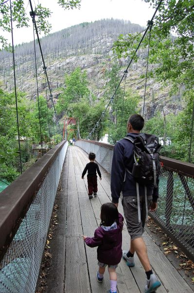 Suspension Bridge in North Cascades National Park